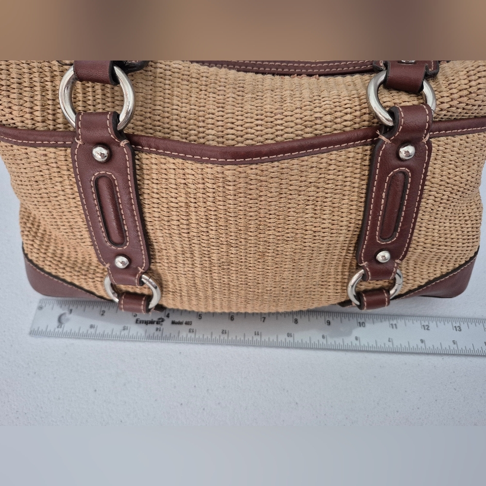 ETIENNE AIGNER Satchel Style Monaco Straw Collection Tote Handbag - Picture 15 of 15